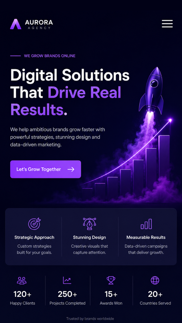 Landing page design